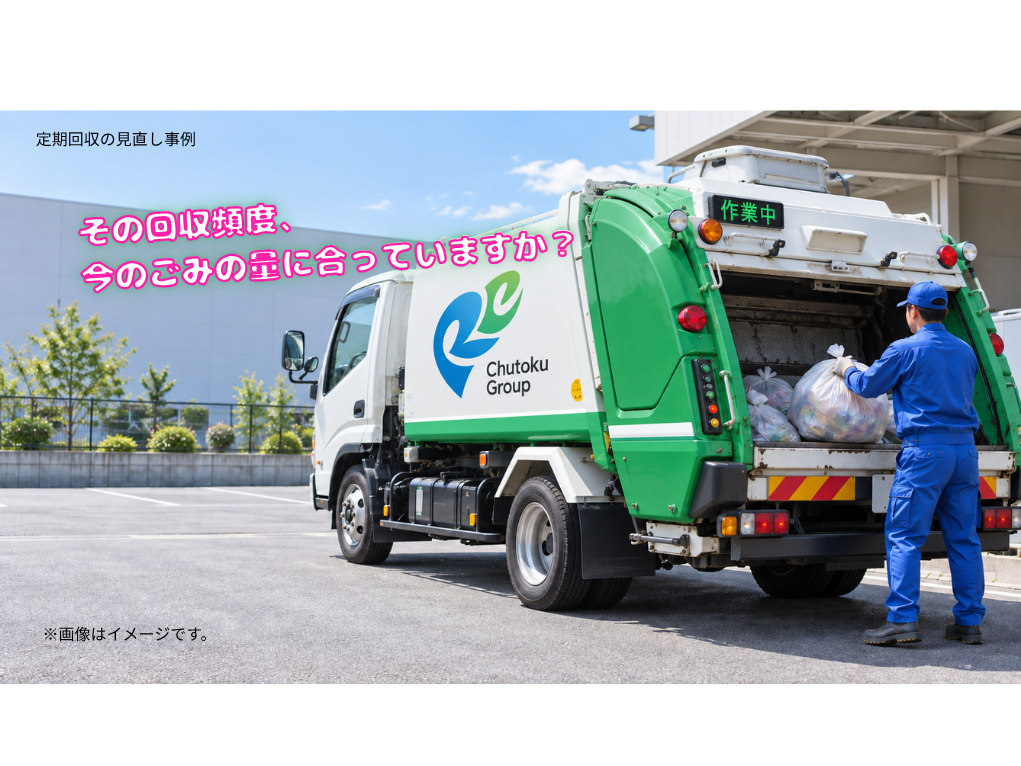 【作業事例紹介】その回収頻度、今のごみの量に合っていますか？定期回収の見直し事例（吉本興業）イメージ